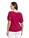 Star Vixen Women's Plus-Size Flutter Sleeve Colorblock Top