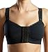 Carefix Alice Front Close Comfort Bra w/ Adjustable Straps #329150, Black, XX-Large