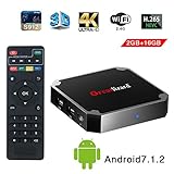 Tracfy Android 7.1.2 X96 Mini TV Box Quad Core 2.4G Wifi 4K HD Support VP9 HEVC Decoding(2GB Ddr3 + 16GB EMMC)