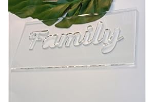 YUXUANISH Family Router Jig, Clear Acrylic Router Inlay, Woodworking & Craft Template (12''X6'')