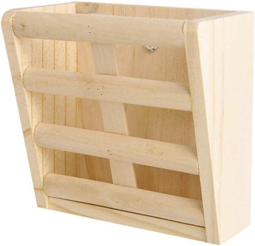 Comsnows Wooden Hay Feeder, Less Wasted Hay Rack, Hay Manger for Rabbits/Guinea Pigs/Chinchilla and Hamster
