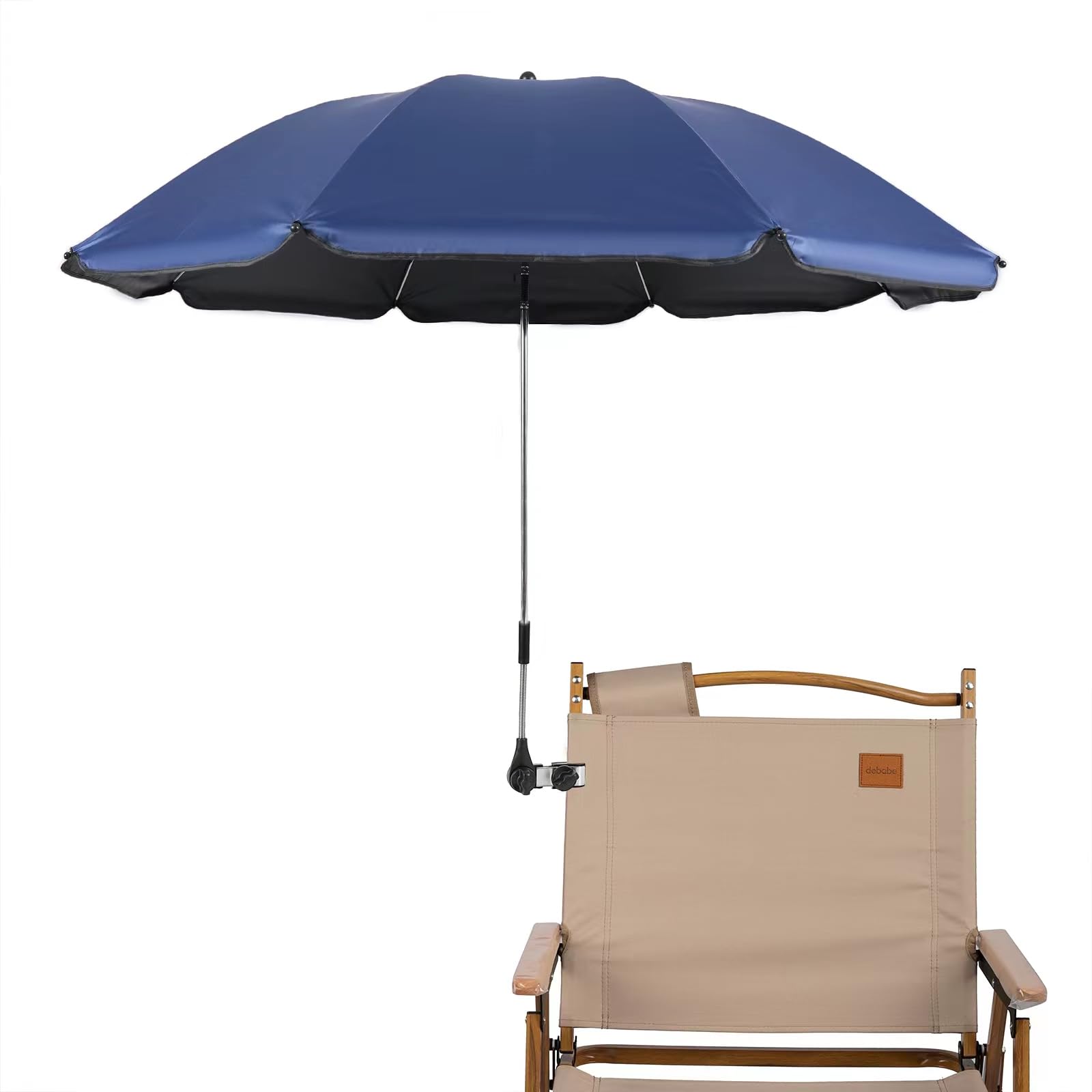 STARRY CITY Chair Parasols with Adjustable Universal Clamp,Clip on Beach Chair Umbrella,UPF 50+for Patio,Strollers,Wheelchairs,Golf Carts