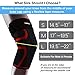 Compression Knee Brace Sleeve – COMENII Athletics Support for Jogging, Running, Hiking and Sports, Joint Pain Relief, Arthritis and Injury Recovery with Adjustable Strap– Single Wrap, Black&Red