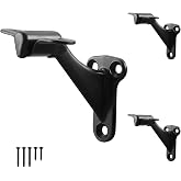 HOME MASTER HARDWARE Handrail Bracket for Stairs, ORB Finish, 3 Pack | 100 lbs Safe Load Capacity, Zinc Alloy Material, Wall Mount Design, Hand Rail Brackets for Indoor Stairs, Anti-Rust