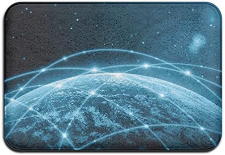 Sense8 Worldwide Connect Rubber Back Non-skid Coral Velvet And Foam Doormat