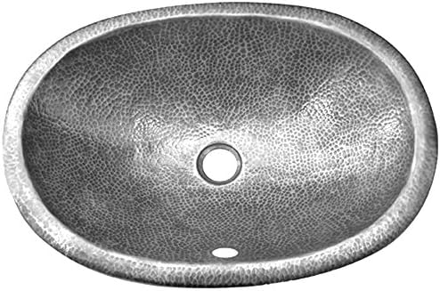 Houzer HW-ELI2ES Hammerwerks 6-Inch Deep Self Rimming Lavatory Sink with Overflow, Lustrous Pewter by HOUZER