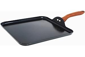 IMUSA 11 Inches Square Griddle Pan with Cool Touch Handle, Non-Stick Ceramic Coated, Talavera design