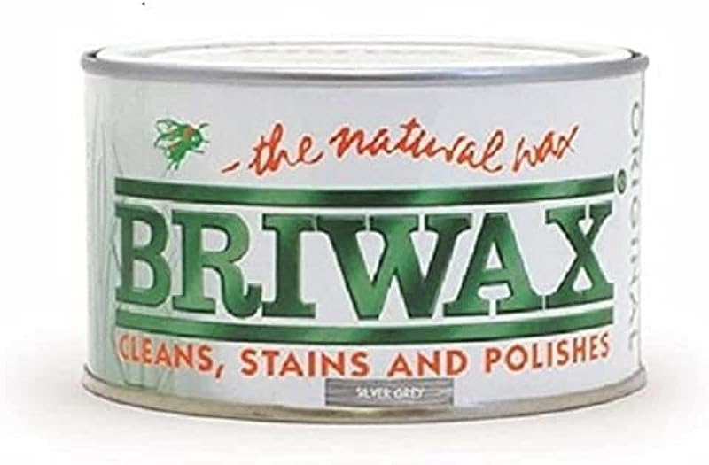Briwax Original Silver Grey 400g Wood Wax Polish for Furniture Restoration