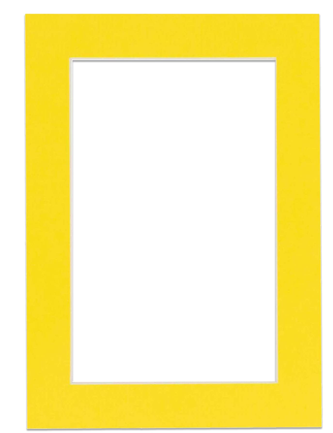 12x16 Mat for 11x14 Photo - Precut Yellow Picture