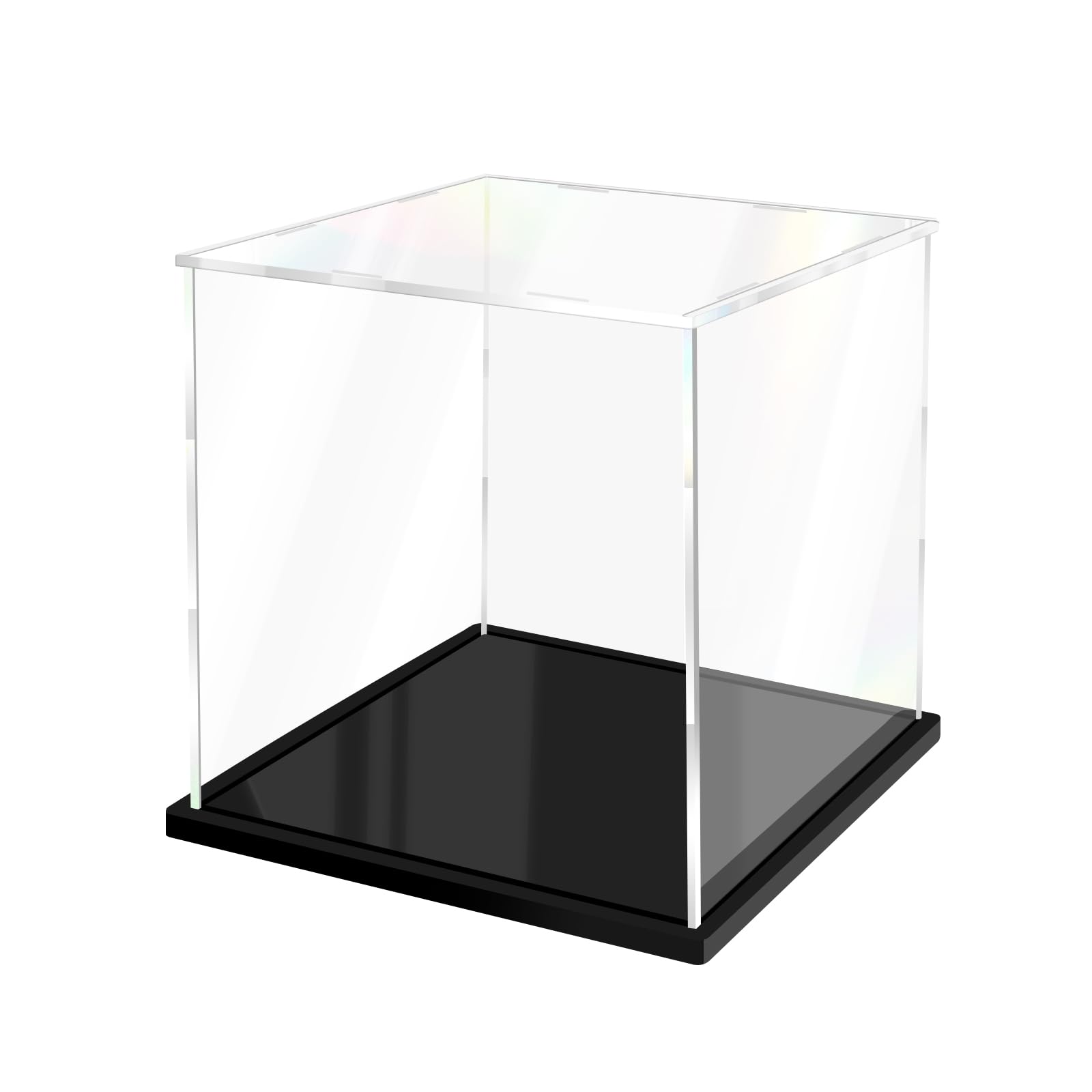 Photo 1 of XINISS Acrylic Display Case for Collectibles Assemble Clear Acrylic Boxes for Display Thickened Glass Case for Lego Figures Doll Hobby Toys (11x11x11 inch; 28x28x28 cm)