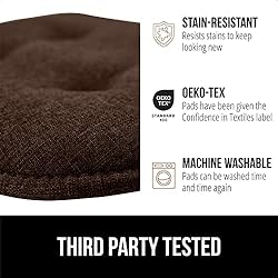 Gorilla Grip Tufted Memory Foam Chair Cushions, Set