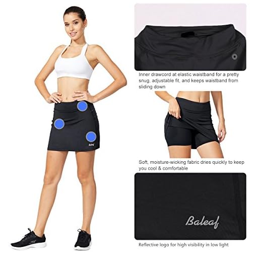 BALEAF Women's Tennis Skirt Golf Skorts Skirts Athletic Skirts with Shorts Pockets Running Workout Sports - Image 6