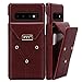 FYY Cowhide Genuine Leather Wallet Case for Samsung Galaxy S10 Plus, Lightweight Handmade Large Capacity Flip Phone Case Protective Cover with Card Holder for Samsung Galaxy S10+ Plus 6.4