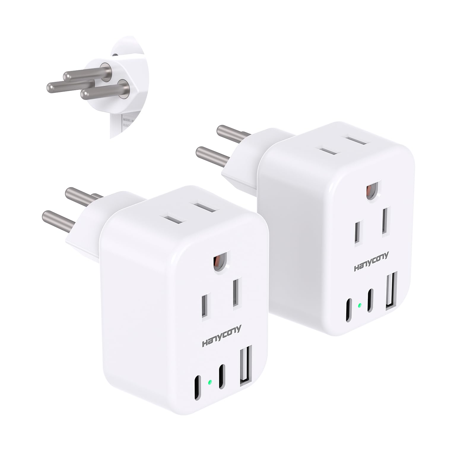 Photo 1 of Switzerland Travel Plug Adapter, HANYCONY Type J Power Adapter with 2 Outlets 2 USB C Ports, Swiss Plug Adapter for Amercian US to Switzerland, Liechtenstein, Rwanda, 2 Pack