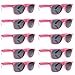 grinderPUNCH Wayfarer Sunglasses 10 Bulk Pack Lot Neon Color Party Glasses PINK