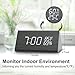Greenvida SWEET-618 Wooden Alarm Clock,Digital Clock With 3 Levels Adjustable Brightness 3 Groups of Alarm Time,Triangle USB/4AAA Battery Powered Sound-Controlled, Displays Time Date Temperature and H