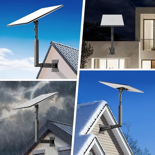 Bloazzup Starlink Mount for Standard 4/4X/Gen 3, Adjustable Starlink Wall Mount Gen 3/V3 with Telescoping Arm, Rustproof, Weatherproof for Concrete/Wood Walls, Starlink Wall Mounts for Dishes