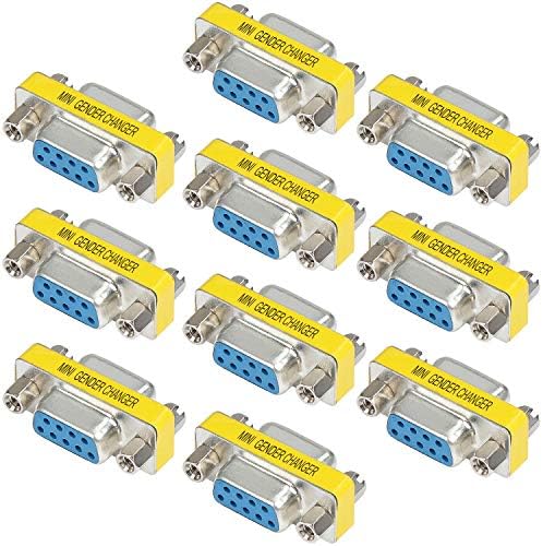 VALUE Mini Adattatore Gender Changer 9 Pin – Adattatore Da Maschio A Maschio Con Viti, Compatto