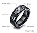 VNOX 8MM Stainless Steel Ring for Men Plain Wedding Band Ring Engagement Promise Rings,Black,Size 5
