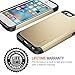 Trianium iPhone SE Case (2016 Edition), [Protak Series] Ultra Protective Bumper Dual Layer + Shock-Absorbing Cover for Apple iPhone SE & iPhone 5S & iPhone 5 - Champagne Gold