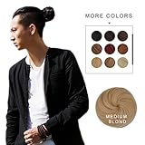 Fast Hair Bun for Men REECHO Hair Extensions Chignon Synthetic 3 inches in Diameter Size Small Color Medium Blonde