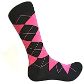 Men's Cotton Pink Dress socks,One size fits most men; Sock Size 10-13.