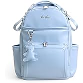 Itzy Ritzy Diaper Bag Backpack – Large Capacity Boss Plus Baby Backpack Diaper Bag Featuring 19 Pockets, Changing Pad, Stroller Clips, and Comfortable Straps (Teddy Blue)