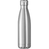 VEGOND 17oz Stainless Steel Water Bottles, Reusable Metal Sports Water Bottle Keeps Drink Hot and Cold, BPA Free Double Wall Vacuum Cola Shape Insulated Water Bottle for Camping Gym, 1 Pack