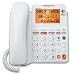 AT&T CL4940 Corded Standard Phone with Answering System and Backlit Display, White (Renewed)