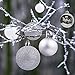 Christmas Balls Ornaments for Xmas Tree - Shatterproof Christmas Tree Decorations Large Hanging Ball Silver 4.0