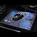 ENHANCE Large Gaming Mouse Pad (12.6 x 10.6) - Thick Mousepad with Stitched Edges, Non-Slip Rubber Base, High Precision Cloth Fabric Tracking Professional Esports Mouse Mat - 3D Blue Hex Design