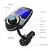 drunkilk Wireless In-Car Bluetooth FM Transmitter Radio Adapter Car Kit W 1.44 Inch LCD Display Supports TF/SD Card Slot USB Car Charger for Smartphones (Black)