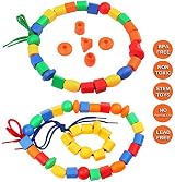 BMTOYS Threading Beads 70 pc Lacing Beads Montessori Toys Travel Bag view 4