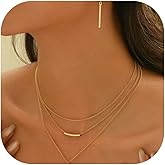72ore Gold Layered Necklace Earrings Set Gold Dainty Trendy Earrings Necklaces for Women 2025 Boho Jewelry Set Birthday Gifts Outfits Accessories