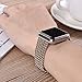 TUJUIO for Apple Watch Band 38mm 42mm Women, Stainless Steel Metal Replacement Watch Band for iWatch Sport Edition Series 3 2 1 Gold-38mm