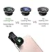 ELINKA 3 in 1 180 Degree Fisheye Lens & 10X Macro Lens & 0.65X Super Wide Angle Lens, Clip on Cell Phone Lens Camera Lens Kits for iPhone 7, 6s, 6, 5s Samsung,BlackBerry Most SmartphonesBlack