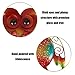 HONGLAND Metal Owl Wall Decor Indoor Wall Art Sculpture Outdoor Hanging Glass Decorations for Home Garden