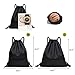 Savanaha Drawstring Backpack Waterproof Sackpack Double Sturdy Sports Backpack 2 Sizes(Black 2-L)