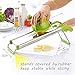 V Blade Stainless Steel Mandoline Slicer - Fruit and Food Slicer, Vegetable Cutter, Cheese Grater - Vegetable Julienne Slicer with Surgical Grade Stainless Steel Blades - Includes 6 Different Inserts