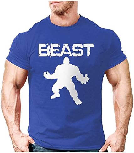 Men's Workout Short Sleeve T Shirt Gym Training Bodybuilding Muscle Fitness Tees