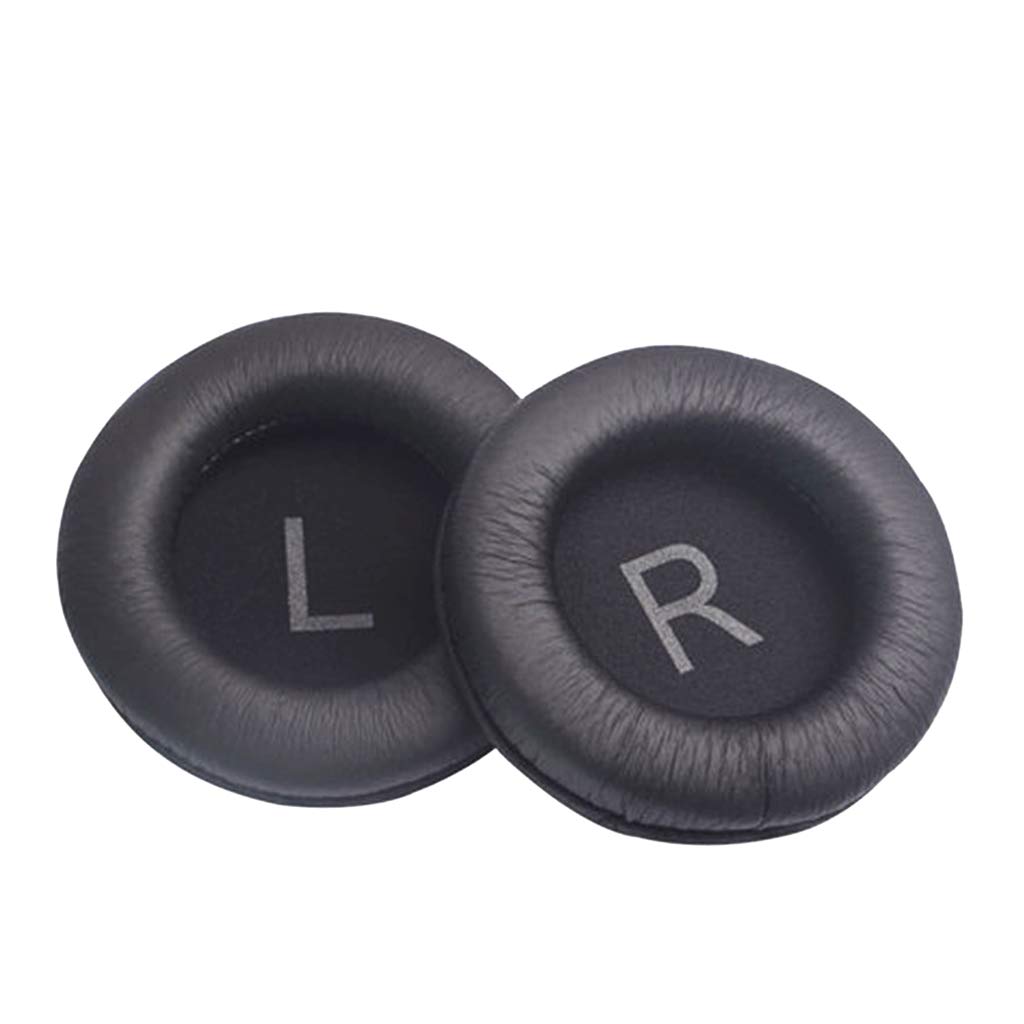WOWOWO 1Pair Soft Earpads Leather Ear Cushion Cover for AKG K52 K72 K92 K240 Headphones,Black,100x18mm