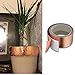 Copper Tape(1inch X 66 FT), PEMOTech Copper Foil Tape with Conductive Adhesive - EMI Shielding, Stained Glass, Paper Circuits, Electrical Repairs, Soldering, Grounding