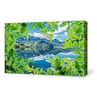 signwin-Canvas Wall Art-The Scenery Under Green Leaves-Canvas Prints Home Artwork Decoration for Living Room,Bedroom - 12x18 inches