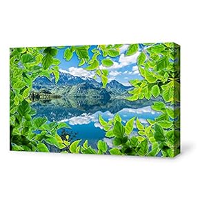 Canvas Wall Art-The Scenery Under Green Leaves-Canvas Prints Home Artwork Decoration for Living Room,Bedroom - 12x18 inches