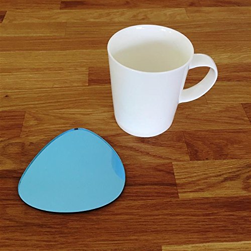 Super Cool Creations Coasters - Pebble Shaped - Blue Mirror - 8 Set