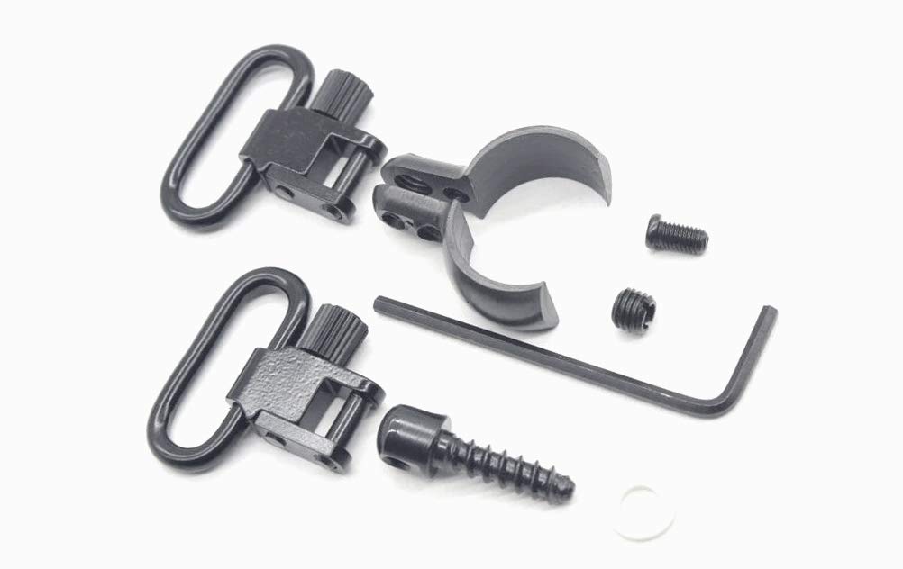 TRIROCK New Black Gun Sling QD Quick Detachable Swivels Fit Magnum Band Split Barrel Band For most 12 Gauge (.800" - .850" in dia.)
