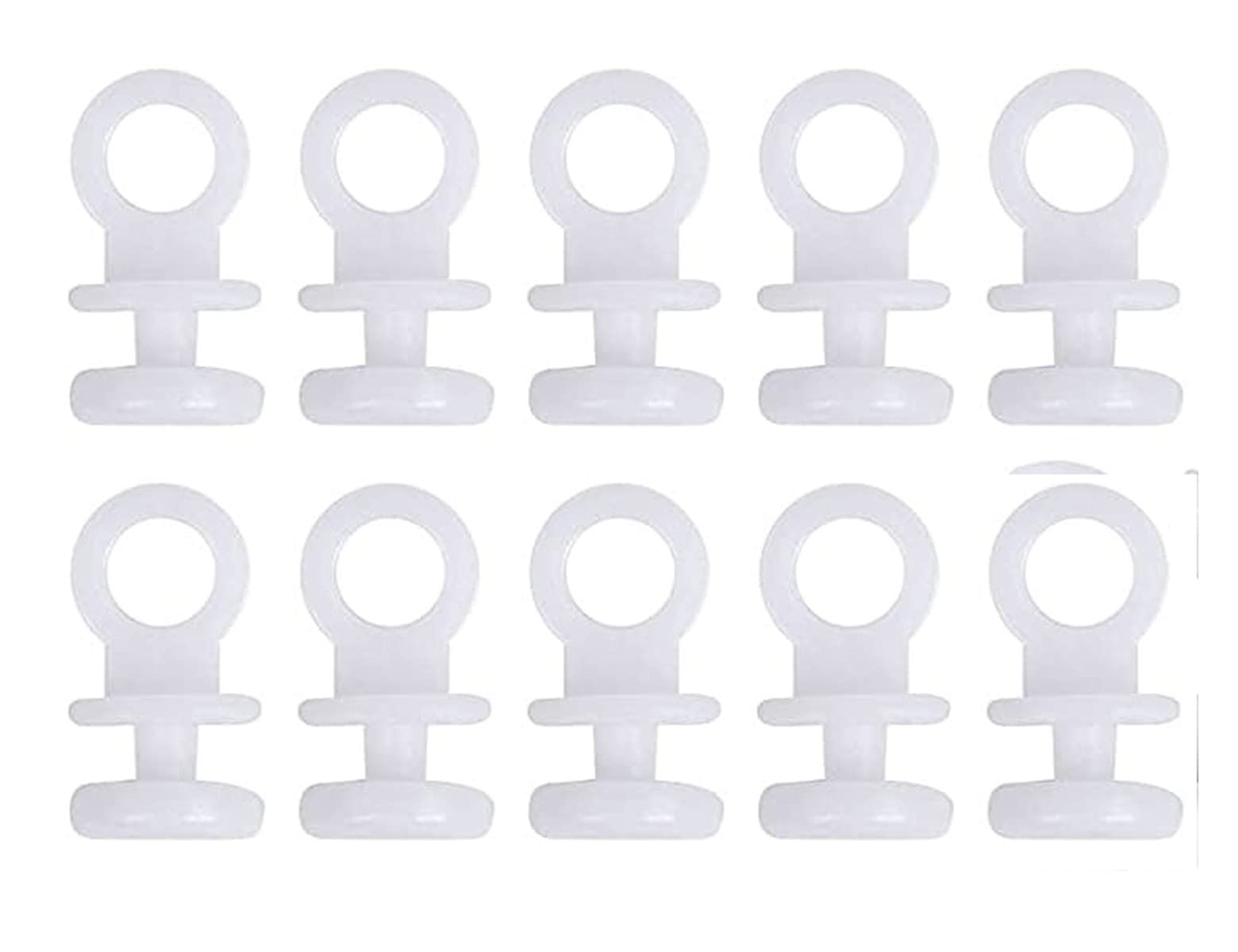 100x Curtain Track Rail Gliders Runner Wheel Rollers Hooks Fit for 9mm Wide Curtain Track Rail 9mm Bottom Diameter White Plastic