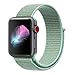 Yunsea Compatible for Apple Watch Band 42mm, New Nylon Sport Loop, with Hook and Loop Fastener, Adjustable Closure Wrist Strap, Replacement Band Compatible for iwatch, (42mm, Marine Green)