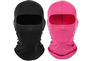 LIGART 2 Pieces Thin Balaclava Ski Mask Head Mask Full Face Mask Windproof Sun UV Protection Hood for Women Men