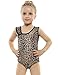 Arshiner Girls' Tank Leotard One-Piece Dancewear, Brown 140